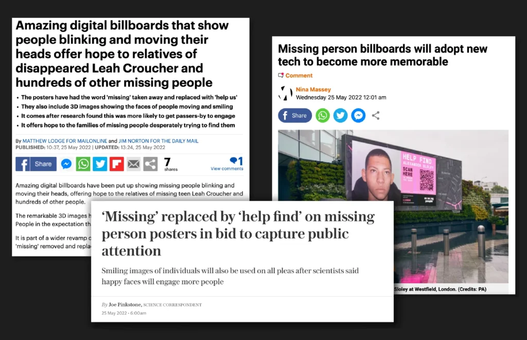 Missing people coverage
