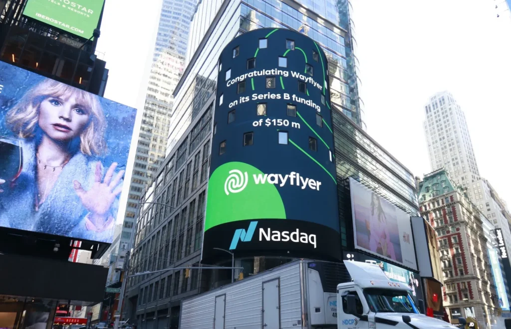 Wayflyer sign in Times Square