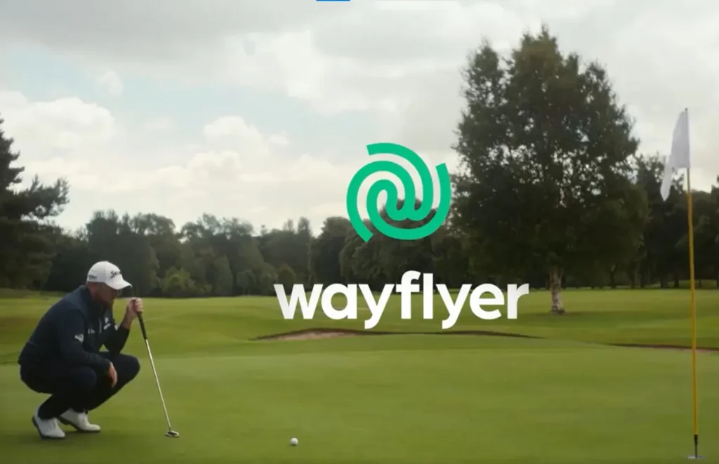 Golf course with Wayflyer logo