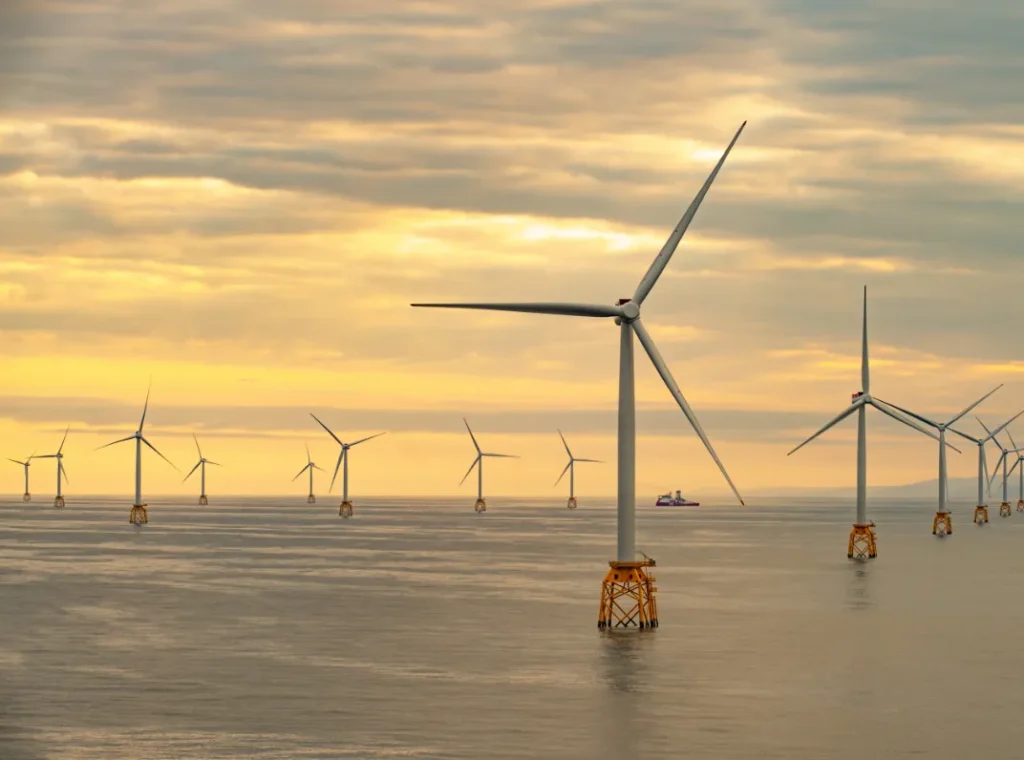 Wind farm at sea