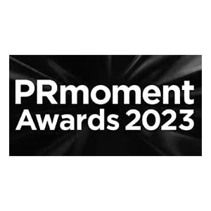 Black background with bold white text that reads PRmoment Awards 2023.