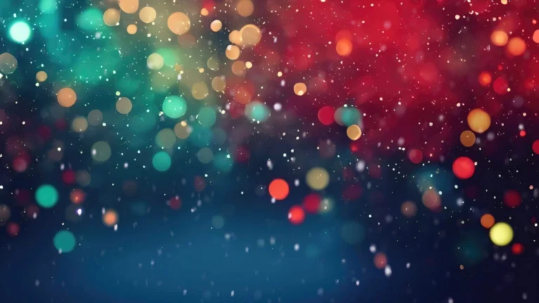 Colorful bokeh lights in shades of red, green, yellow, and blue with small white specks resembling snowflakes create a festive and dreamy abstract background—perfect for celebrating the finance team’s recent appointment of Raneisha Tarnai.